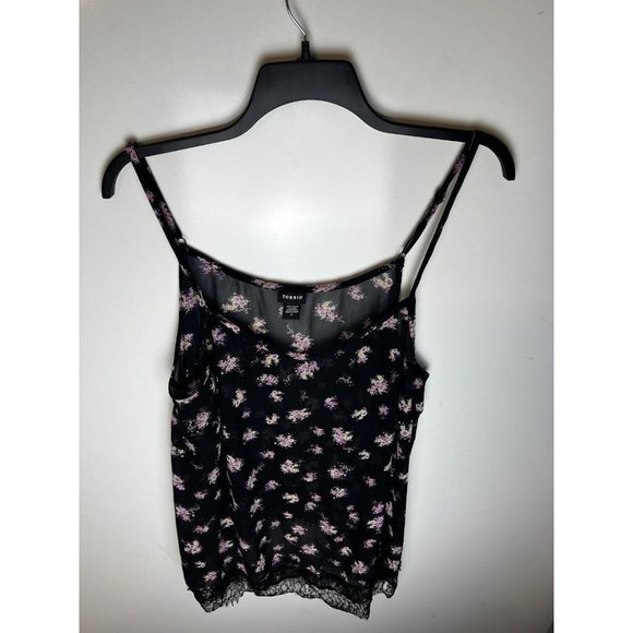 Torrid black floral camisol tank top Lace Bottom Women’s Size 3 (3X) - Picture 1 of 8